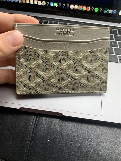 real vs fake goyard card holder|authentic goyard card holder.